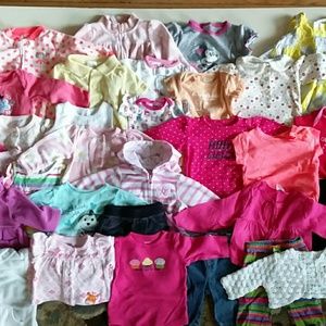 Baby Girl Clothes - Group of 35 Items NB to 6 MO